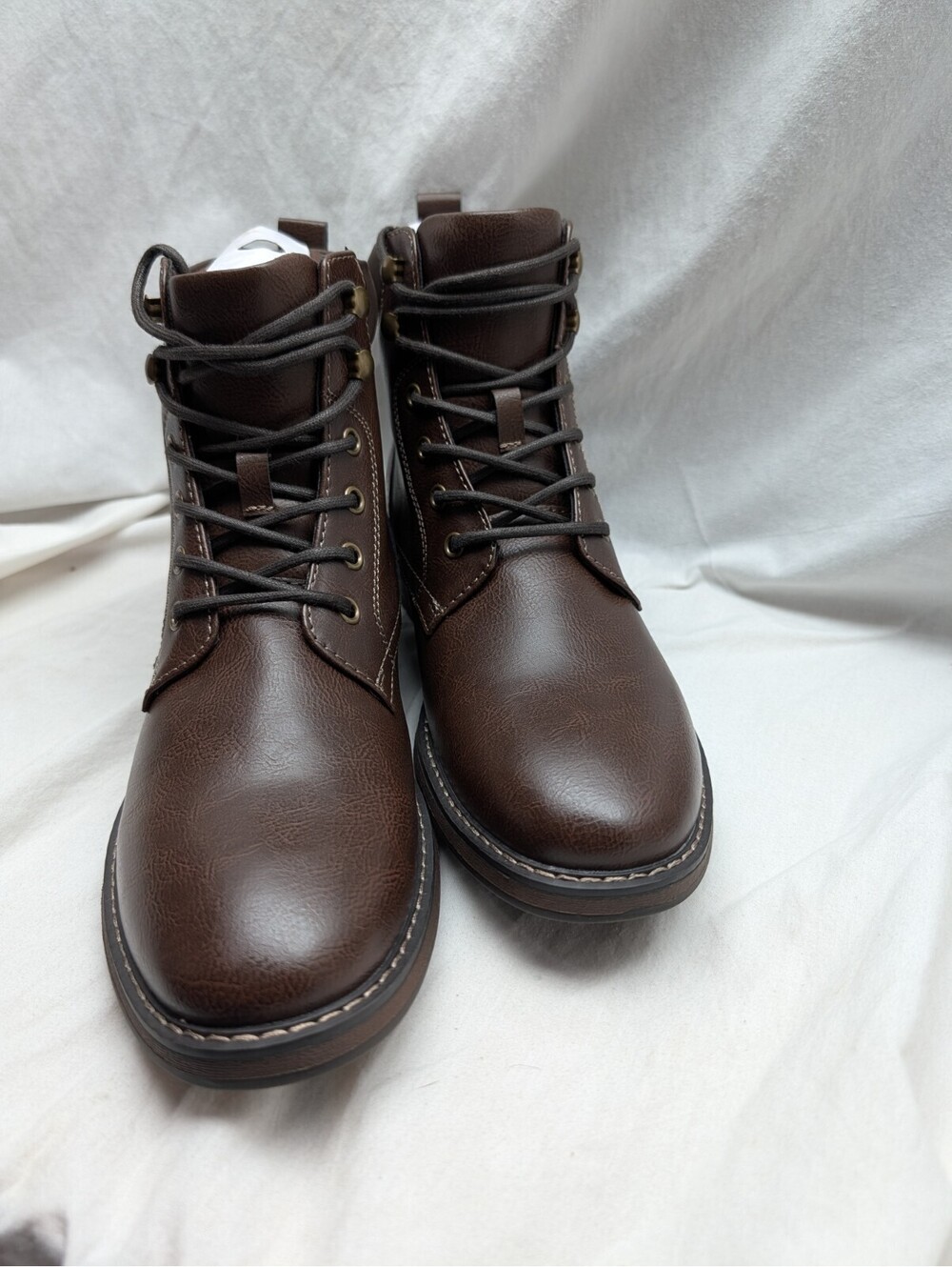 Club Room Westin Brown Leather Cap Toe Lace Up Boots Men’s Size 9.5 M